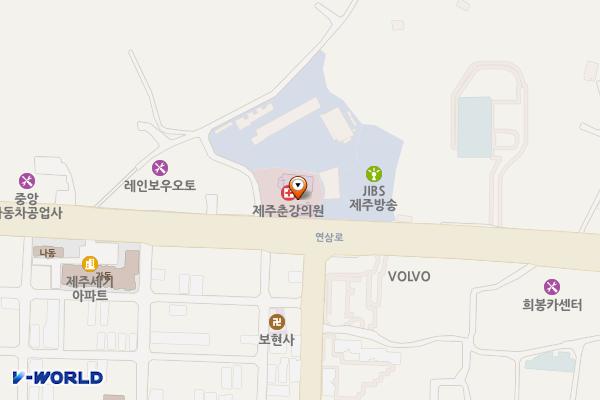 제주춘강의원 위치 지도 — 제주특별자치도 제주시 월구 1길 73