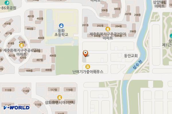 동화초등학교 공영주차장 위치 지도 — 제주특별자치도 제주시