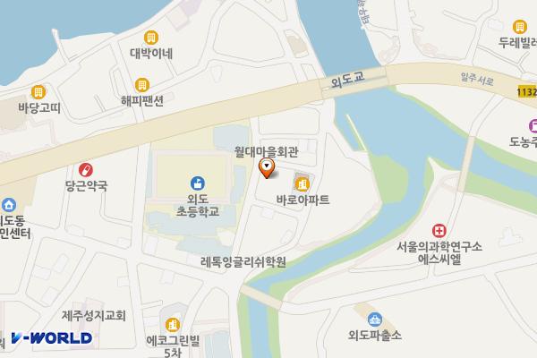 외도이동 공영주차장 위치 지도 — 제주특별자치도 제주시 월대4길 5