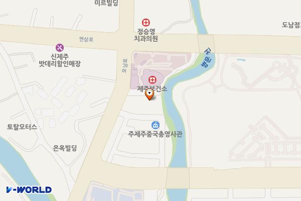대한적십자 제주혈액원 위치 지도 — 제주특별자치도 제주시 오남로 45
