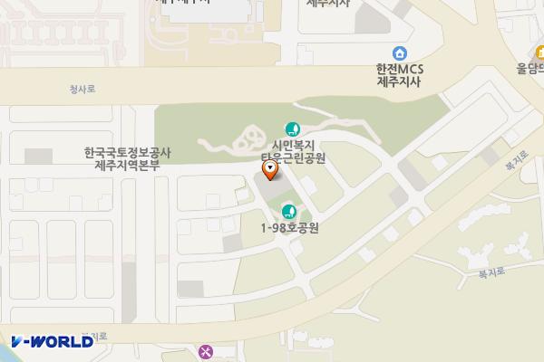 시민복지타운 공영주차장 위치 지도 — 제주특별자치도 제주시