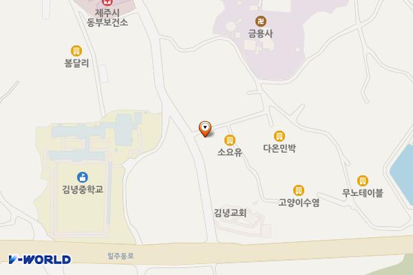 신산동경로당 위치 지도 — 제주특별자치도 제주시 구좌읍 김녕로14길 29