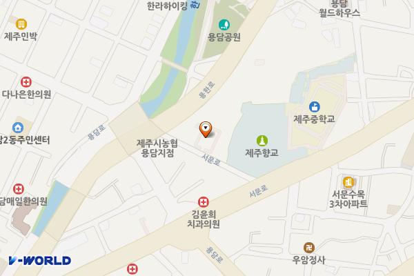 용담1동노인복지회관 위치 지도 — 제주특별자치도 제주시 서문로 37-10