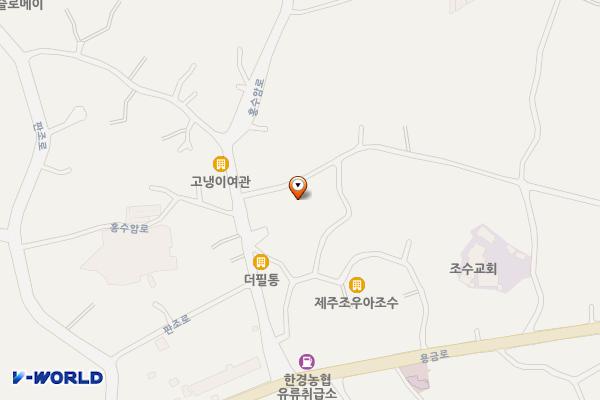 조수1리다목적회관 위치 지도 — 제주특별자치도 제주시 한경면 조수7길 55