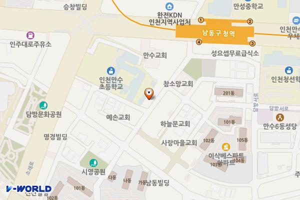 장승백이전통시장 위치 지도 — 인천광역시 남동구 인주대로 888번길