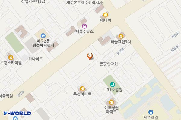 이도2동공영주차장 위치 지도 — 제주특별자치도 제주시 이도2동