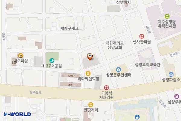 동명아파트북측공영주차장 위치 지도 — 제주특별자치도 제주시 삼양이동 2133-5