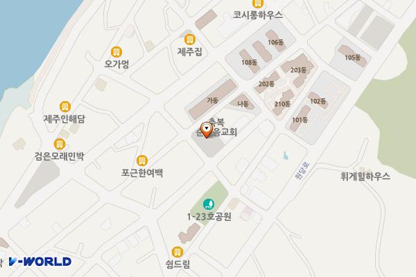 삼부장미아파트남측공영주차장 위치 지도 — 제주특별자치도 제주시 삼양일동 1628-7