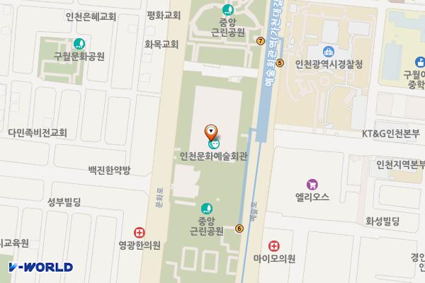 문화예술회관부설주차장 위치 지도 — 인천광역시 남동구 예술로 149