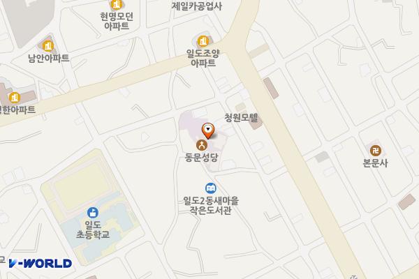천주교 동문성당 위치 지도 — 제주특별자치도 제주시 일도이동 1029-25