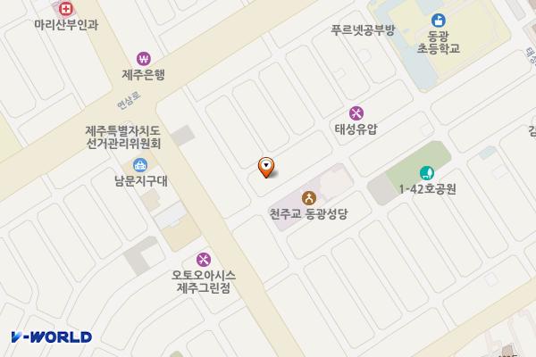 동광성당북측공영주차장 위치 지도 — 제주특별자치도 제주시 태성로2길 5