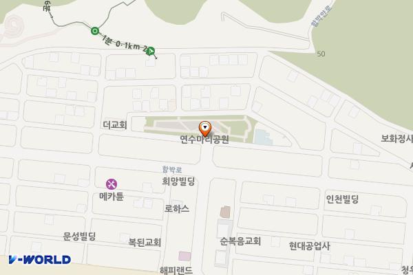 함박마을 위치 지도 — 인천광역시 연수구 함박안로 62번길 73