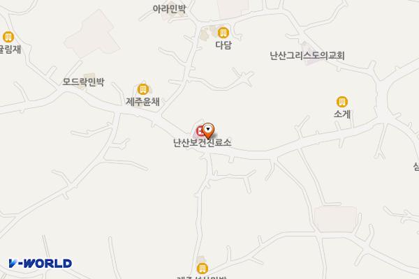 난산보건진료소 위치 지도 — 제주특별자치도 서귀포시 성산읍 난산로 28