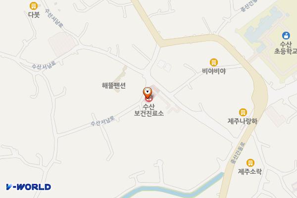 수산보건진료소 위치 지도 — 제주특별자치도 서귀포시 성산읍 수산서남로 17-1