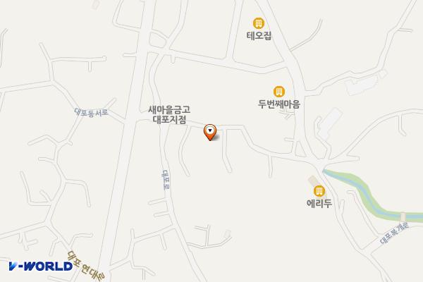 대포동경로당 위치 지도 — 제주특별자치도 서귀포시 대포동서로 129