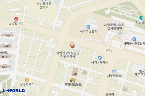 서귀포시선거관리위원회 위치 지도 — 제주특별자치도 서귀포시 강정동 154-1