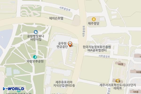 서귀포시 공무원연금공단 위치 지도 — 제주특별자치도 서귀포시 서호중앙로 63