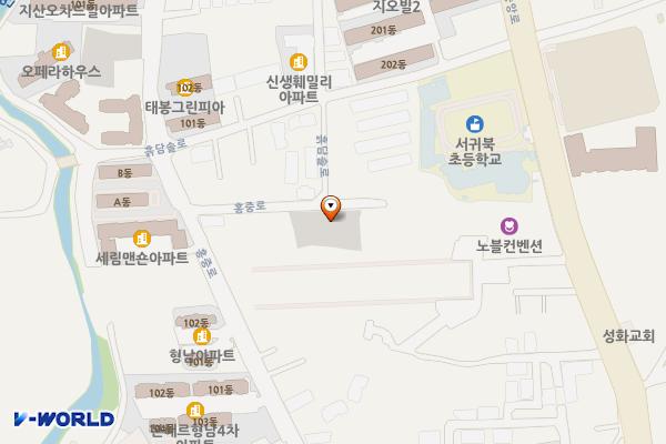 서홍공영노외2 공영주차장 위치 지도 — 제주특별자치도 서귀포시 흙담솔로 17-5
