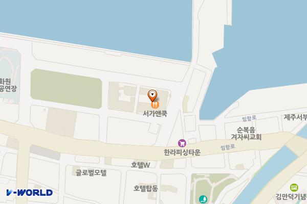 호텔휘슬락 위치 지도 — 제주특별자치도 제주시 서부두2길 26