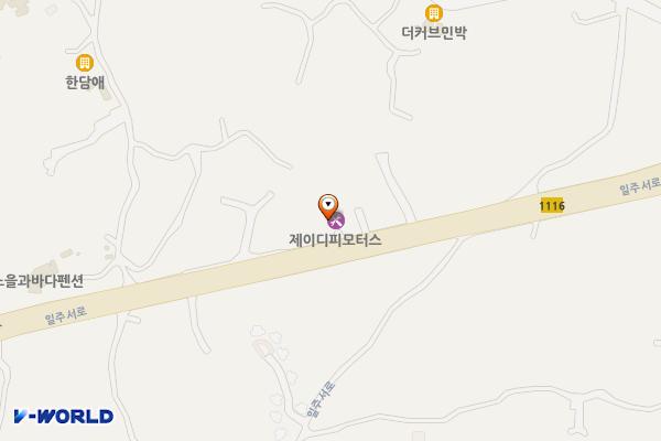 제이디피 모터스 애월점 위치 지도 — 제주특별자치도 제주시 애월읍 일주서로 6197