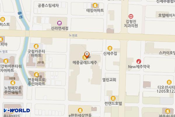 메종글래드제주 위치 지도 — 제주특별자치도 제주시 노연로 80