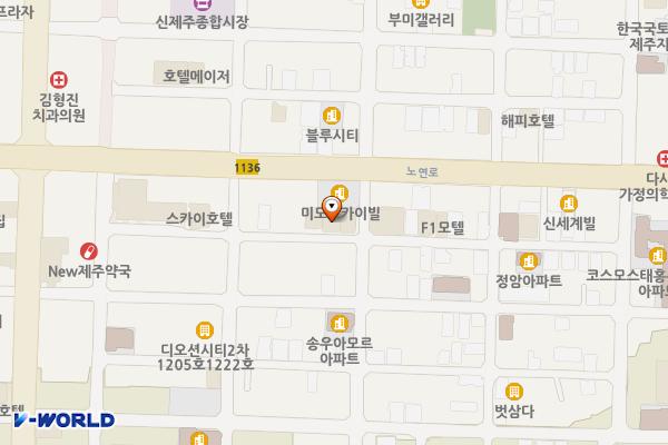 호텔컬리넌제주 위치 지도 — 제주특별자치도 제주시 사장1길 26