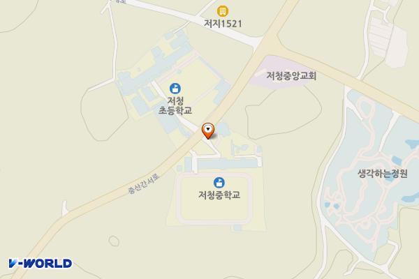 저청중학교 위치 지도 — 제주특별자치도 제주시 한경면 중산간서로 3590