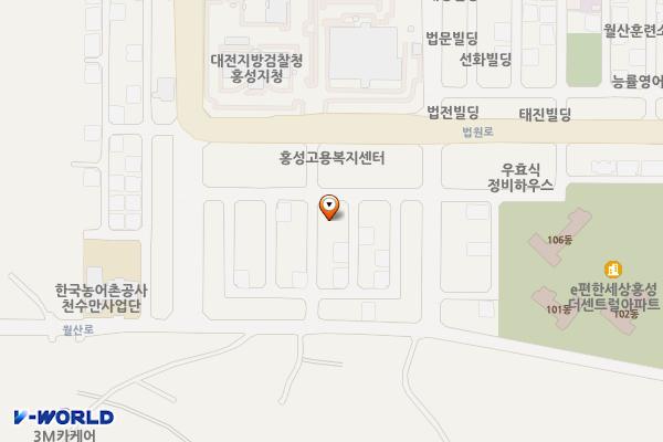 월산리 공영주차장 위치 지도 — 충청남도 홍성군 홍성읍 월산리 842-1