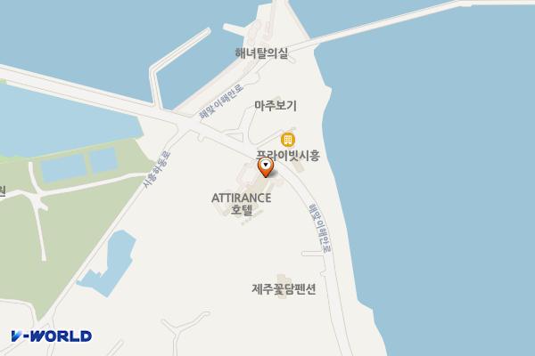 아띠랑스호텔 위치 지도 — 제주특별자치도 서귀포시 성산읍 해맞이해안로 2614