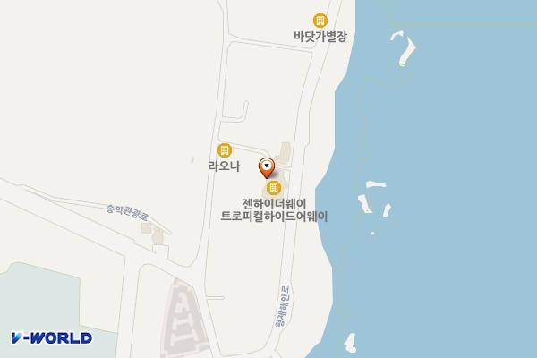 트로피컬하이드어웨이  브런치 카페 위치 지도 — 제주특별자치도 서귀포시 대정읍 형제해안로 284