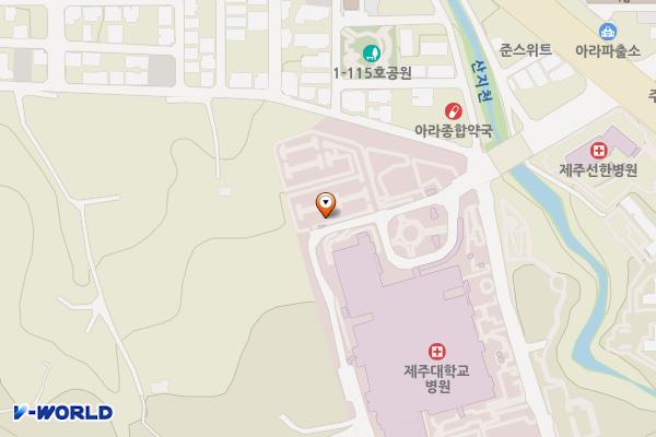 제주대학교병원 고객주차장1 위치 지도 — 제주특별자치도 제주시 아란13길 15