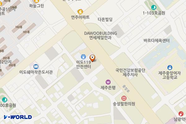 뉴월드마트 이도센트럴점 위치 지도 — 제주특별자치도 제주시 중앙로 346