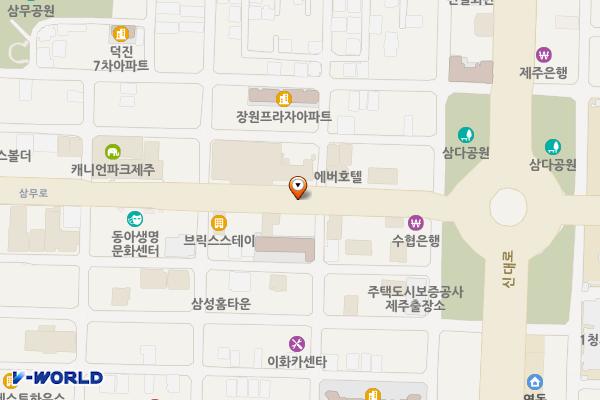 제주썬호텔카지노 위치 지도 — 제주특별자치도 제주시 삼무로 67