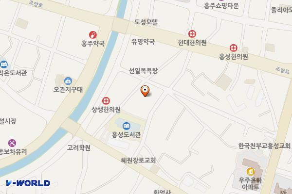 오관리 임시 공영주차장 위치 지도 — 충청남도 홍성군 홍성읍 오관리 315-2