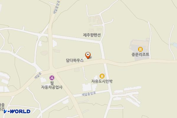 구구스트릿 위치 지도 — 제주특별자치도 서귀포시 색달로 99