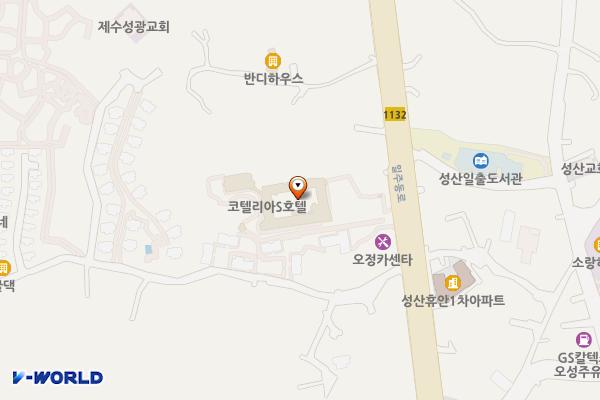 코델리아S호텔 위치 지도 — 제주특별자치도 서귀포시 성산읍 일주동로 4186