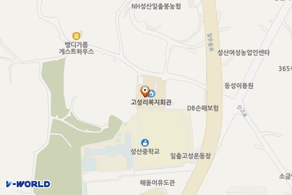 고성리사무소 위치 지도 — 제주특별자치도 서귀포시 성산읍 서성일로1222번길 36