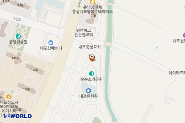 내포신도시 단독주택용지 공영주차장 위치 지도 — 충청남도 홍성군 홍북읍 신경리 1073