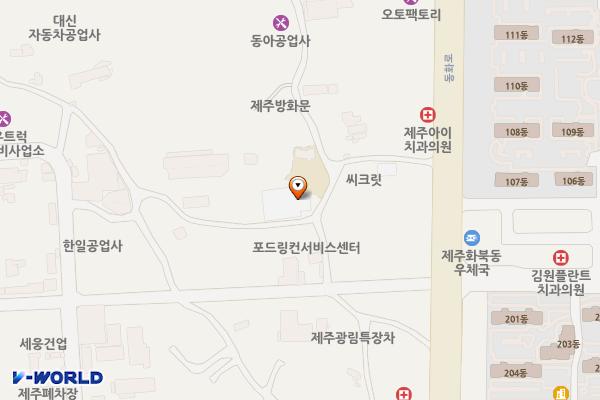 빅터배드민턴센터 위치 지도 — 제주특별자치도 제주시 청풍남8길 54