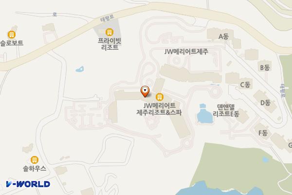 JW메리어트 제주 핫스프링 옥외 위치 지도 — 제주특별자치도 서귀포시 태평로 152