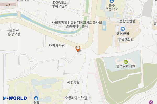 (구)부흥마트 사거리 유휴부지 공영주차장 위치 지도 — 충청남도 홍성군 홍성읍 오관리 676-12