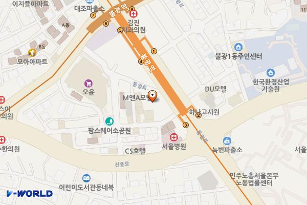 (주)우리은행 불광동금융센터 위치 지도 — 서울특별시 은평구 통일로 715