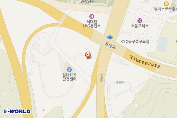 쉐보레서대전서비스센터 위치 지도 — 대전광역시 유성구 계백로 809
