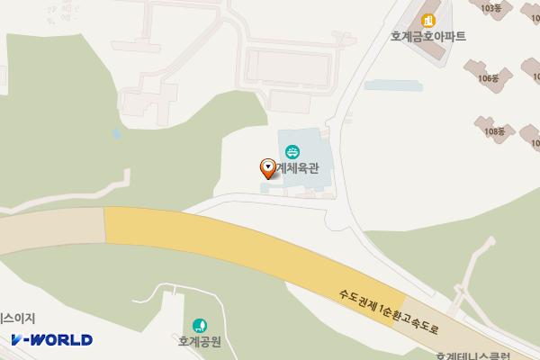 호계체육관 제2주차장 위치 지도 — 경기도 안양시 동안구 귀인로80번길 52