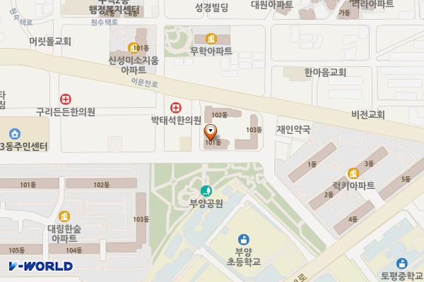 구리수택행복주택 공영주차장 위치 지도 — 경기도 구리시 체육관로74번길 67