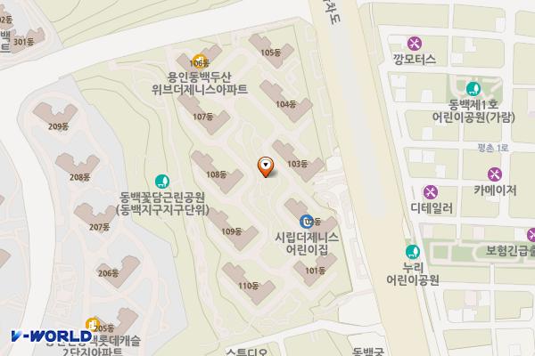 신동백두산위브더제니스상가 위치 지도 — 경기도 용인시 기흥구 동백죽전대로 507