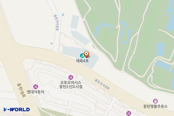 화성시 실내배드민턴장 위치 지도 — 경기도 화성시 동탄신리천로 221