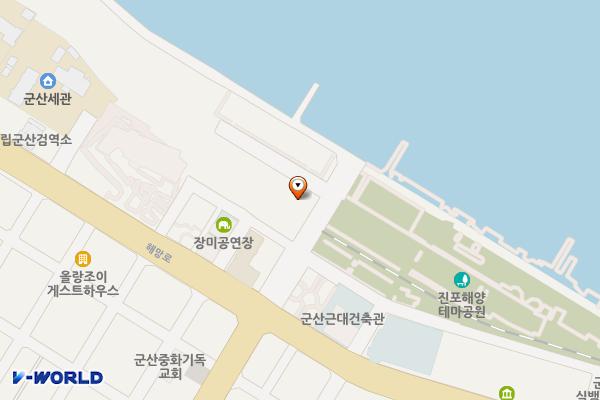 군산시간여행마을 공영주차장 위치 지도 — 전북특별자치도 군산시 내항1길 8
