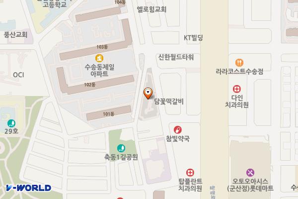수송제일아파트(장어랑흑돼지) 위치 지도 — 전북특별자치도 군산시 축동안길 28