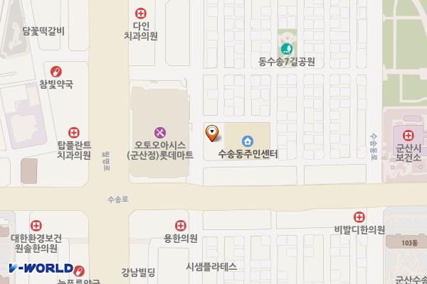 수송동사무소 위치 지도 — 전북특별자치도 군산시 동수송1길 7